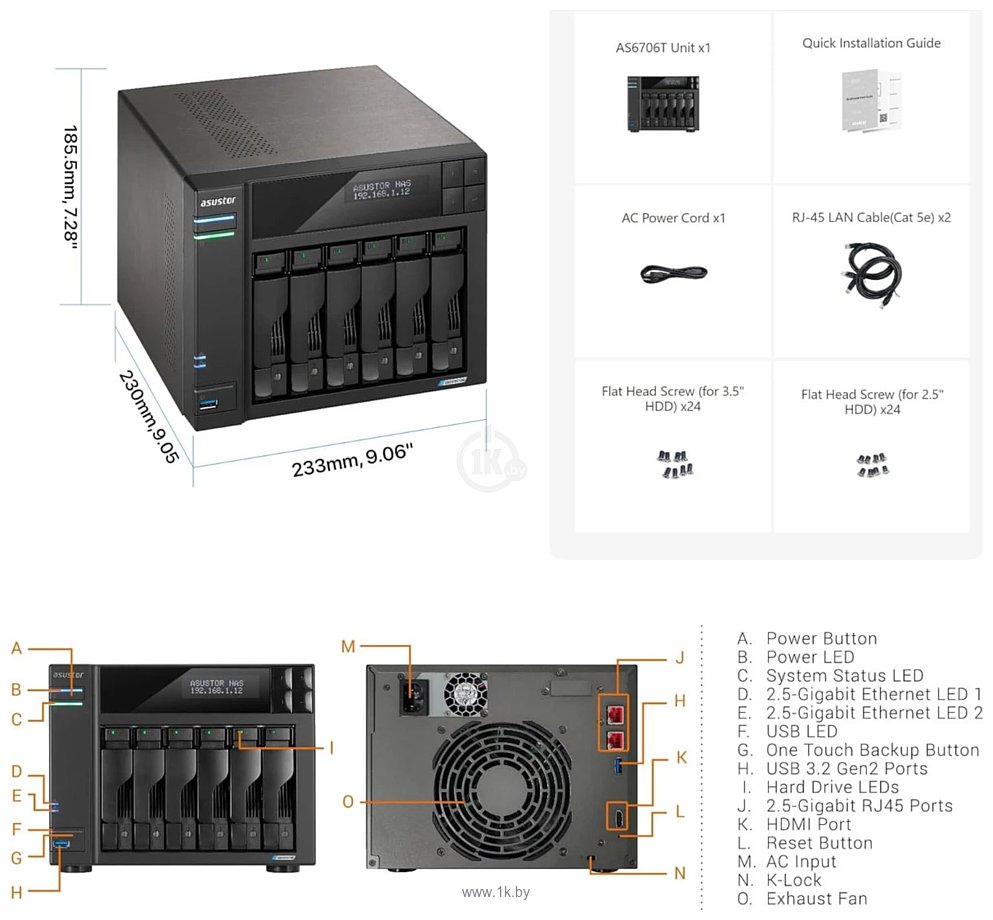 Фотографии ASUSTOR Lockerstor 6 Gen2 AS6706T