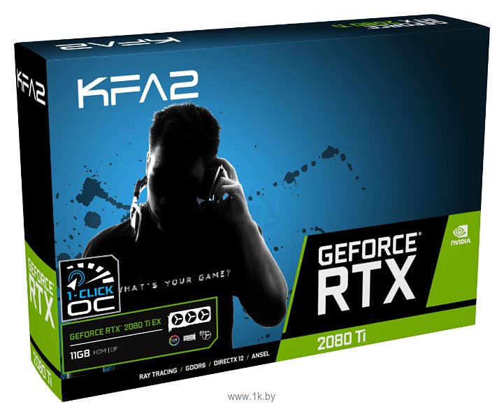 Фотографии KFA2 GeForce RTX 2080 Ti 1545MHz PCI-E 3.0 11264MB 14000MHz 352 bit HDMI 3xDisplayPort HDCP EX 1-Click OC