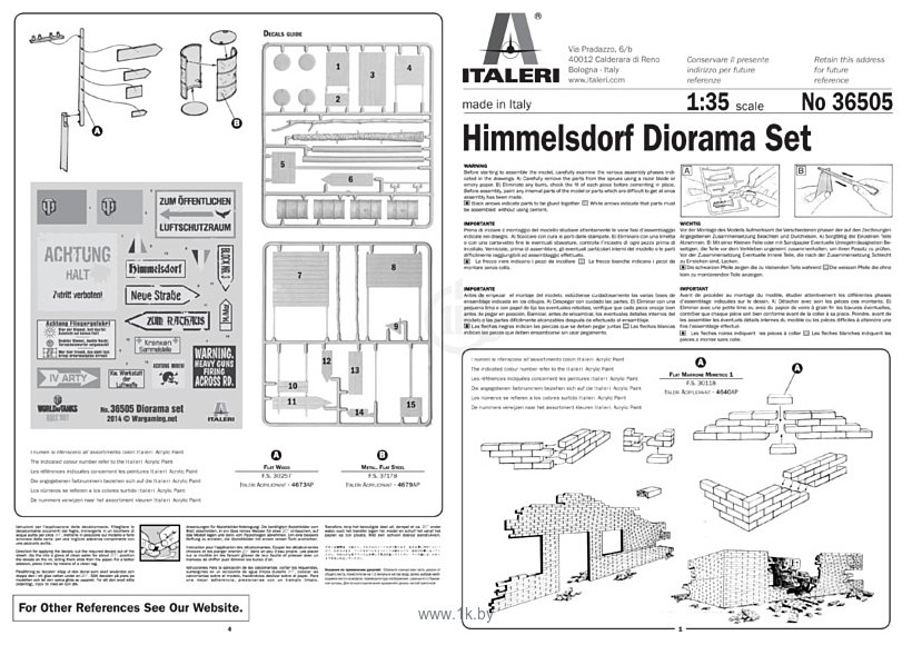 Фотографии Italeri 36505 World Of Tanks Himmelsdorf Diorama Set