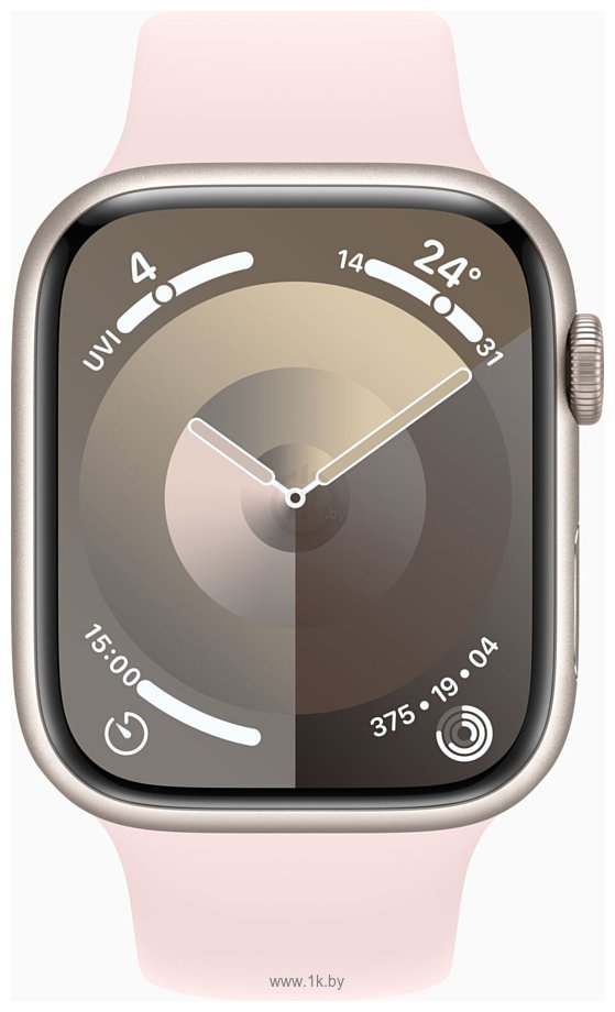 Фотографии Apple Watch Series 9 LTE 45 мм (алюминиевый корпус, спортивный силиконовый ремешок S/M)