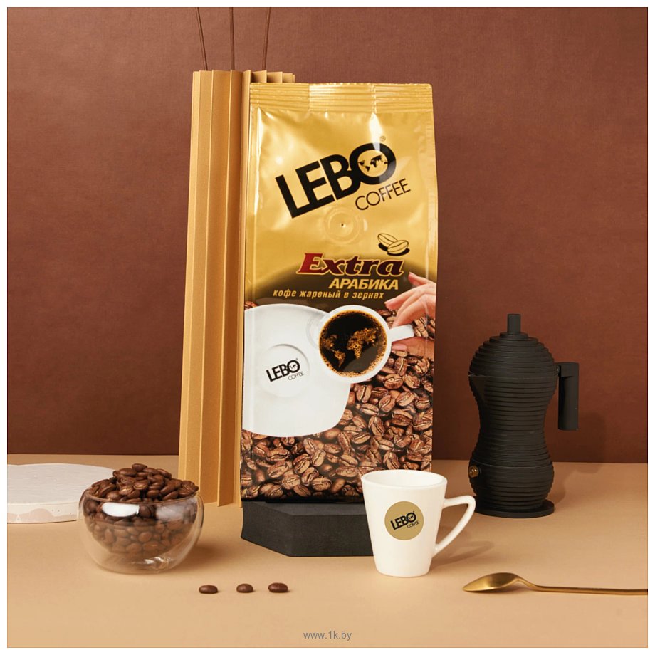 Фотографии LEBO Coffee Extra Арабика зерновой 500 г