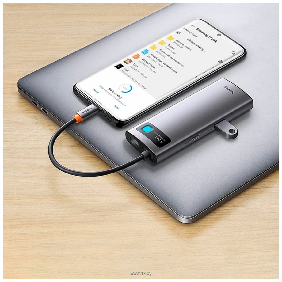 Фотографии Baseus Metal Gleam Series 4-Port USB-A Hub WKWG070013