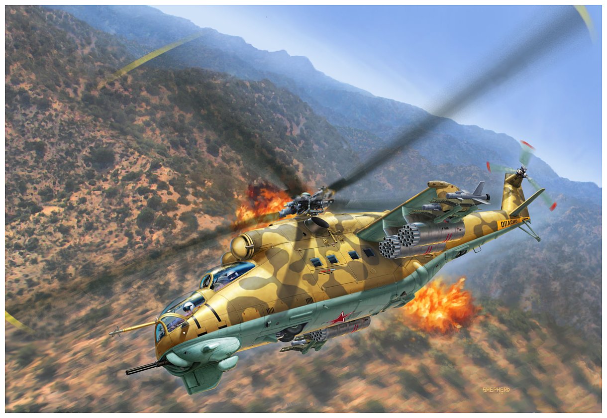 Фотографии Revell 04951 Ударный вертолет Mil Mi-24D Hind
