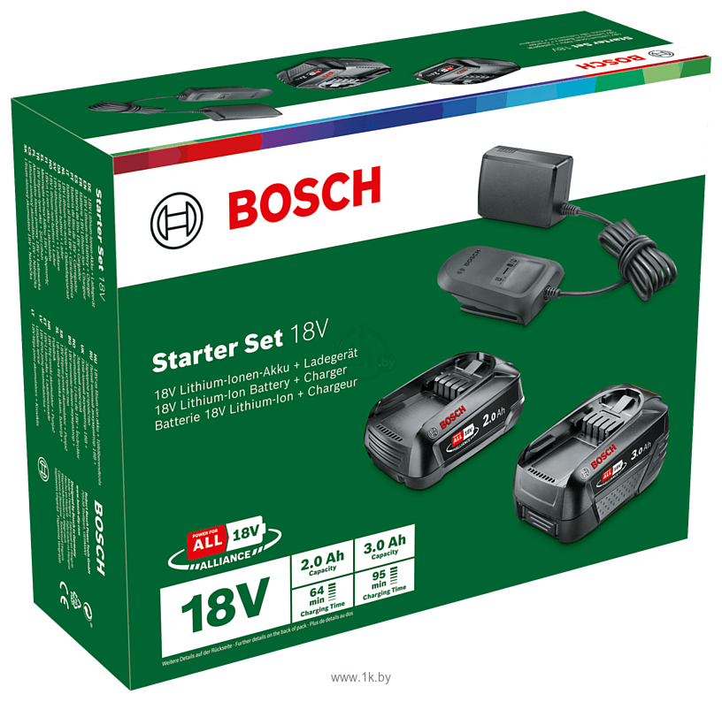 Фотографии Bosch Starter Set 18V 1600A02V33 (18В/2 Ah +3 Ah + 18В)