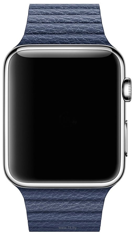 Фотографии Apple кожаный 42 мм (темно-синий, размер M) (MLHL2)