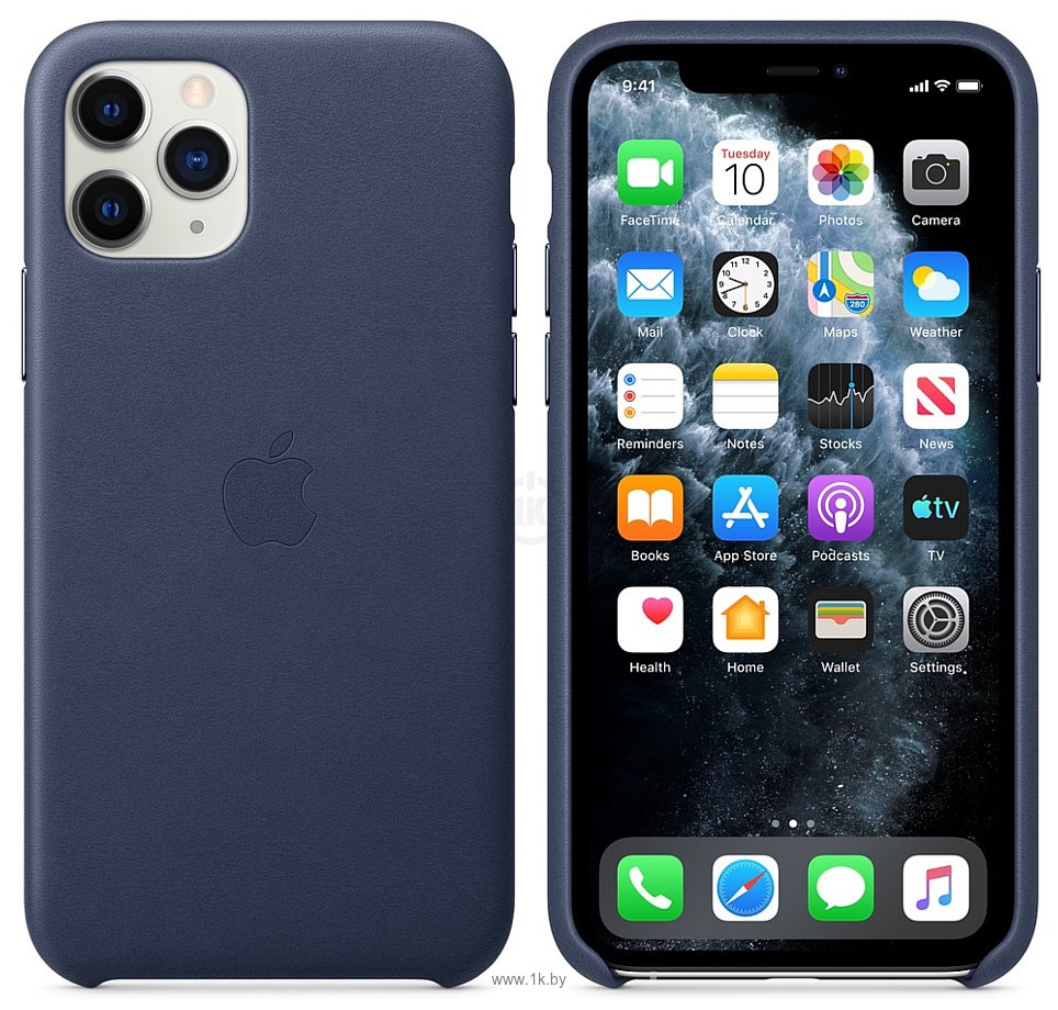 Фотографии Apple Leather Case для iPhone 11 Pro (темно-синий)