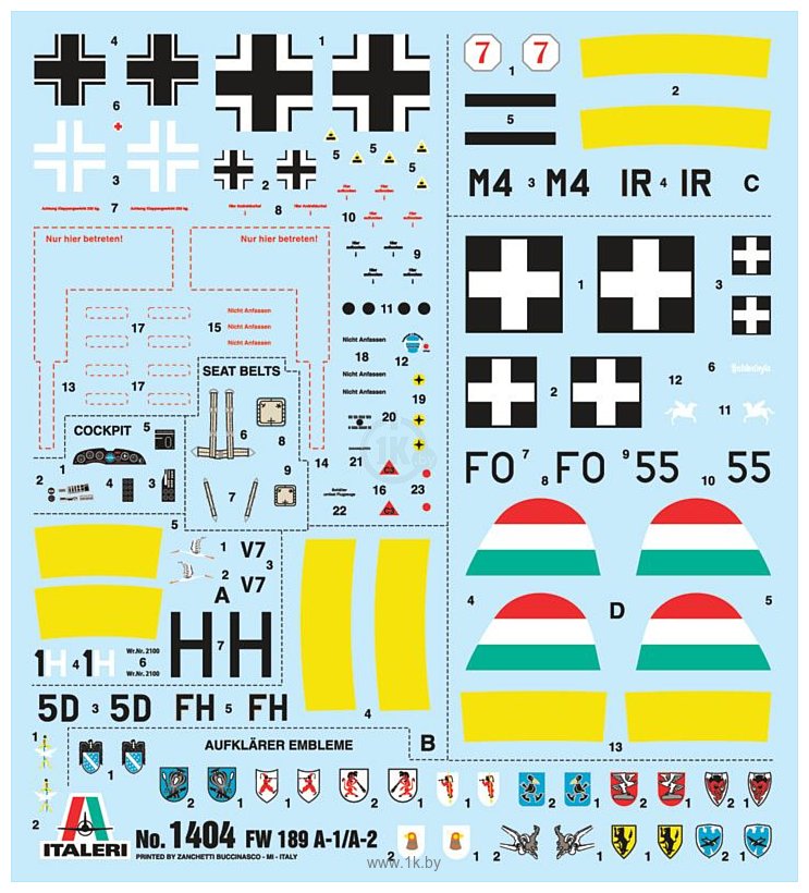 Фотографии Italeri 1404 Самолет FW 189 A-1/A-2