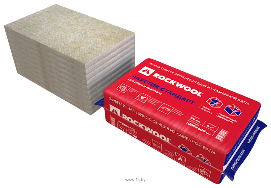 Фотографии Rockwool Акустик Стандарт 1000x600x50 мм