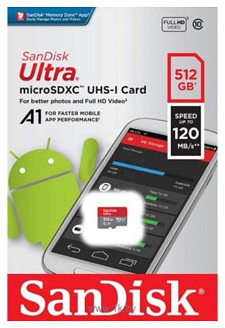 Фотографии SanDisk Ultra SDSQUA4-512G-GN6MN microSDXC 512GB