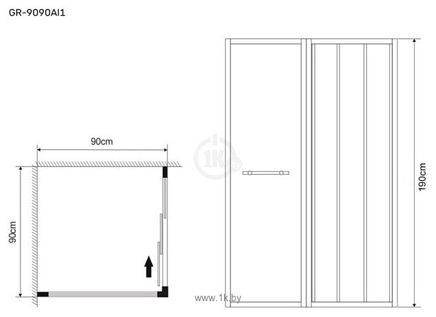 Фотографии Grossman Alba1 GR-9090Al1 90x90x190