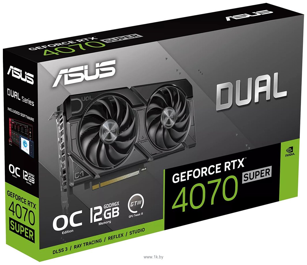 Фотографии ASUS Dual GeForce RTX 4070 Super EVO OC Edition 12GB GDDR6X (DUAL-RTX4070S-O12G-EVO)