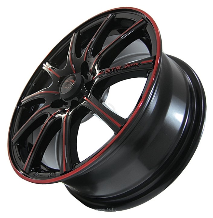 Фотографии Sakura Wheels 3175 6x15/5x100 D73.1 ET40 Черный с красным