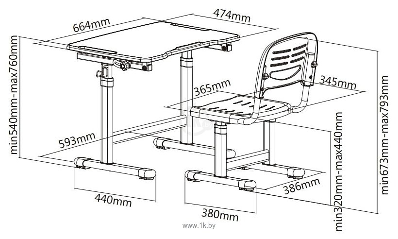 Фотографии Fun Desk Piccolino II (серый)