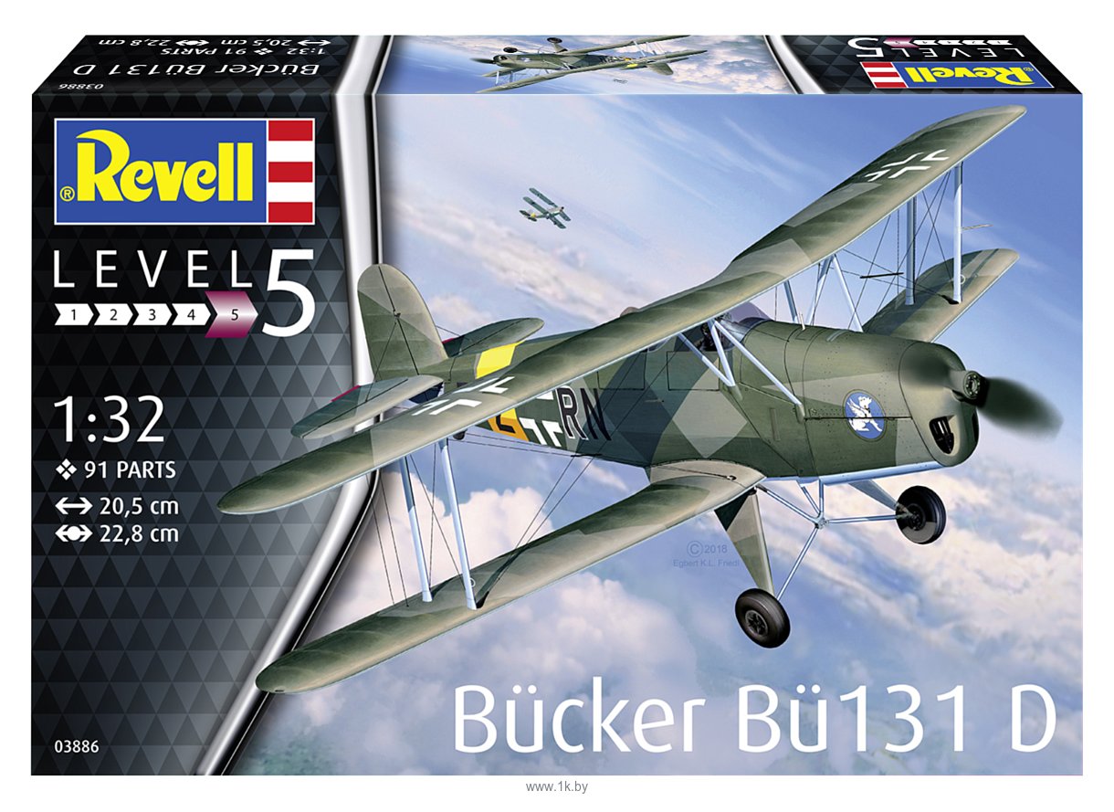 Фотографии Revell 03886 Немецкий учебный самолет Bucker Bu131 Jungmann