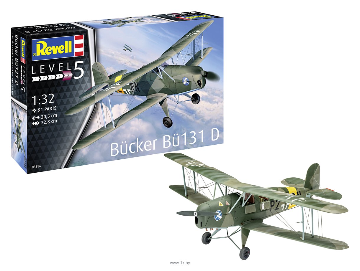 Фотографии Revell 03886 Немецкий учебный самолет Bucker Bu131 Jungmann