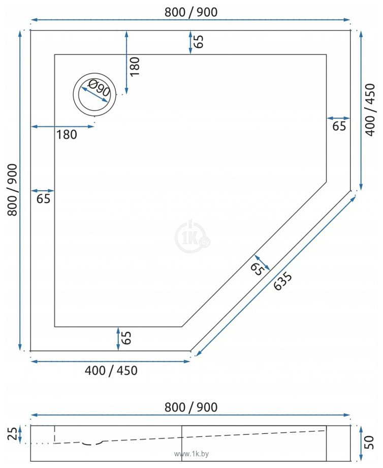 Фотографии Rea Diamond 90x90 (черный)