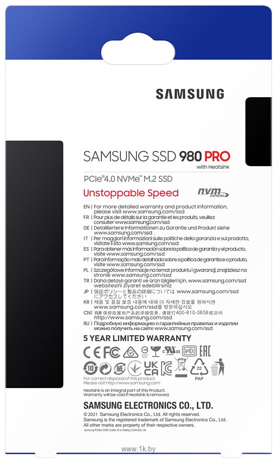 Фотографии Samsung 980 Pro с радиатором 1TB MZ-V8P1T0CW