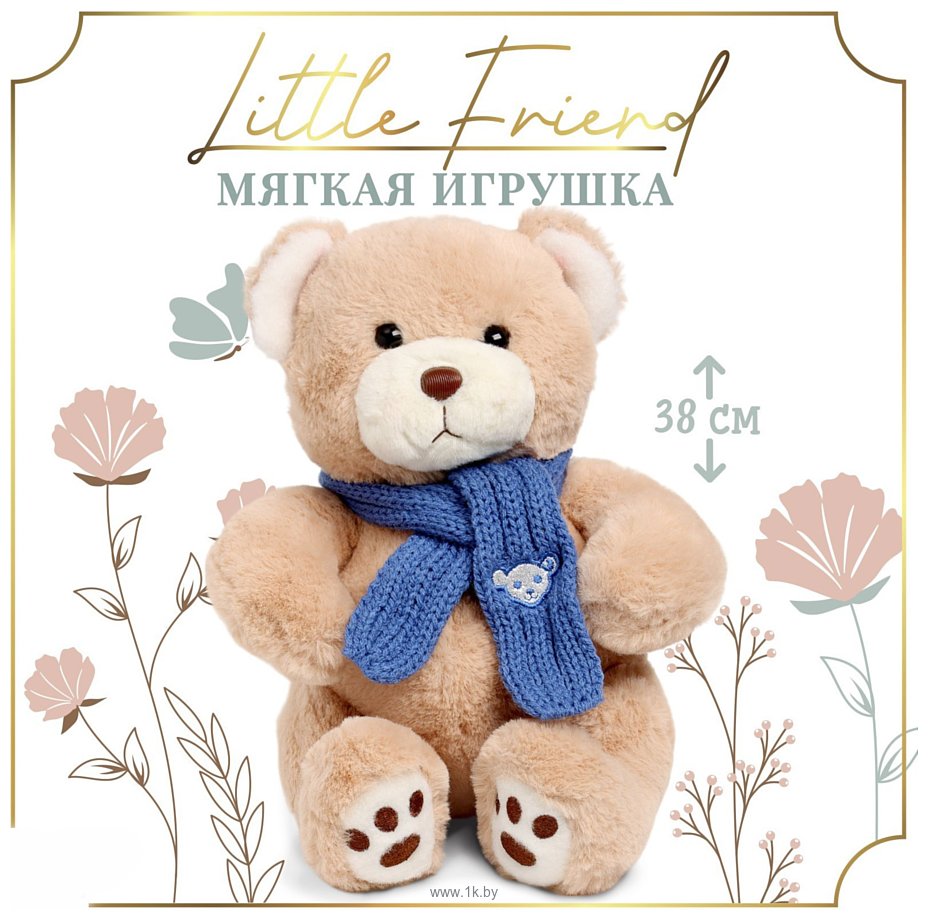 Фотографии Milo Toys Little Friend Мишка с синим шарфом 9905635