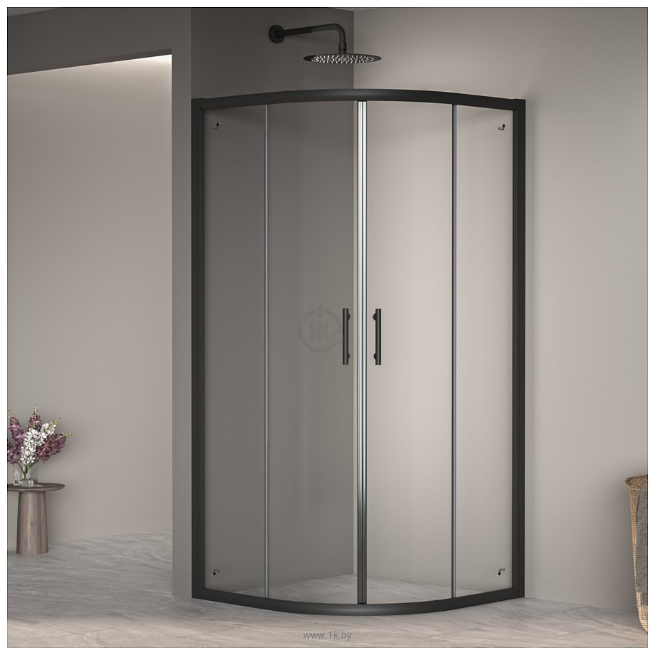 Фотографии RGW PA-51B 02085199-14 90x90 (черный/прозрачное стекло)