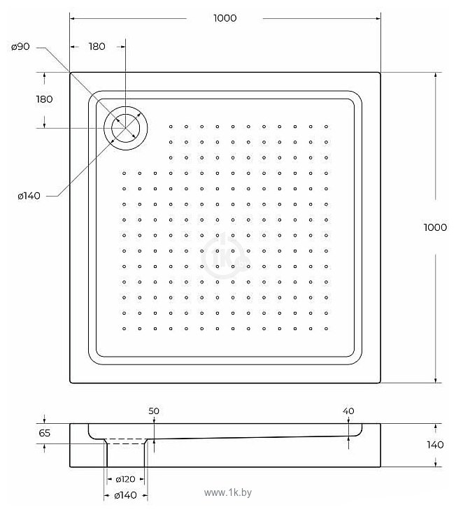 Фотографии BelBagno TRAY-BB-A-100-15-W 100x100