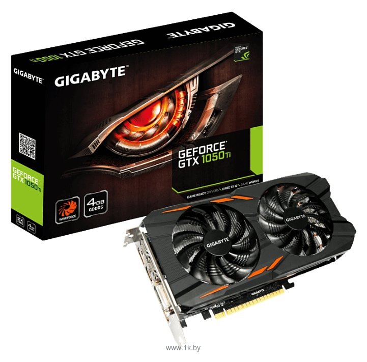 Фотографии GIGABYTE GeForce GTX 1050 Ti 1316Mhz PCI-E 3.0 4096Mb 7000Mhz 128 bit DVI 3xHDMI HDCP Windforce