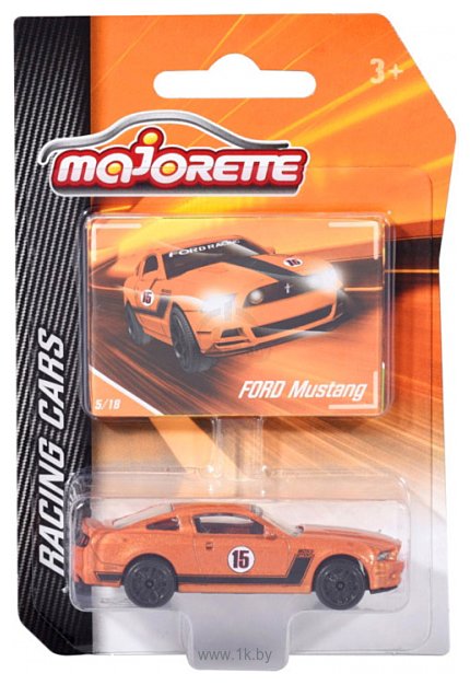 Фотографии Majorette Racing Cars 212084009 Ford Mustang (оранжевый)