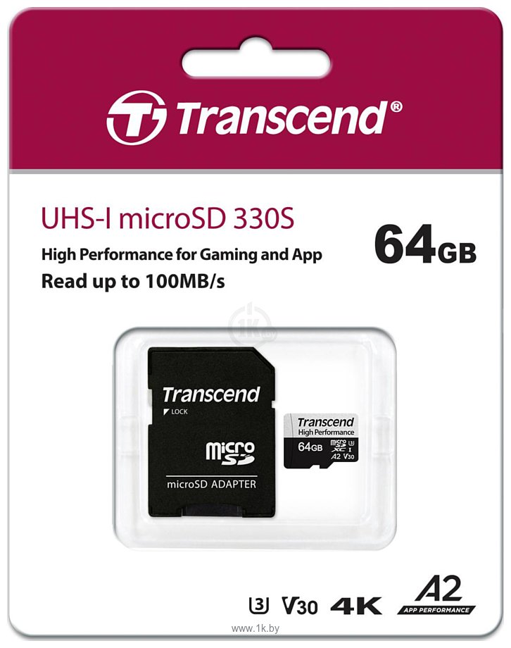 Фотографии Transcend microSDXC 330S 64GB + SD adapter