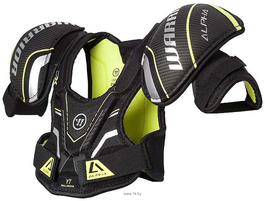 Фотографии Warrior Alpha DX Yth Shoulder Pads DXSPYTH9-S/M (S/M, черный)