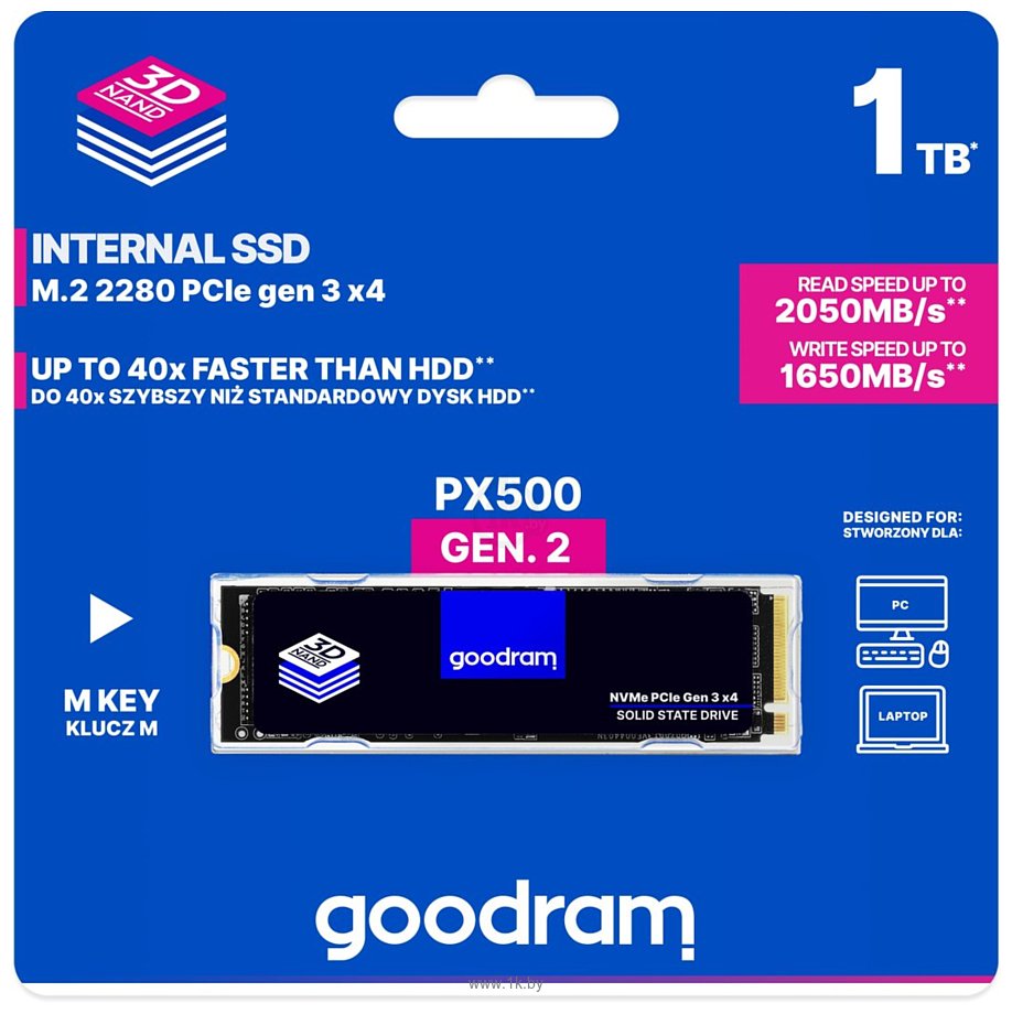 Фотографии GOODRAM PX500 gen.2 1TB SSDPR-PX500-01T-80-G2