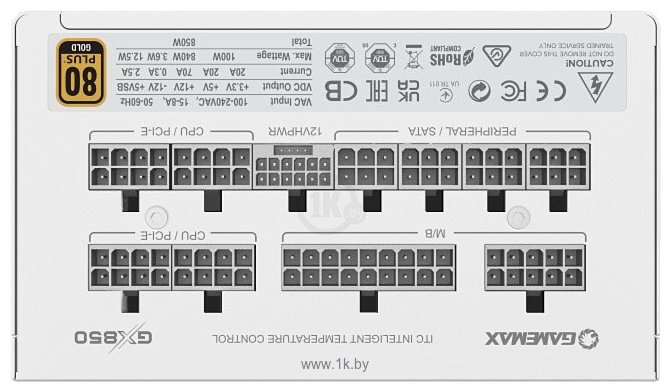 Фотографии GameMax GX-850 Pro (белый)