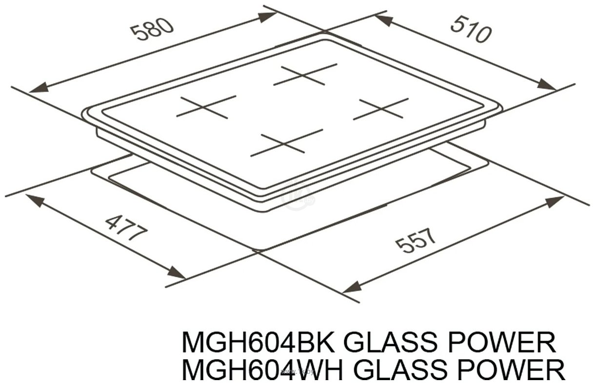 Фотографии Meferi MGH604WH Glass Power