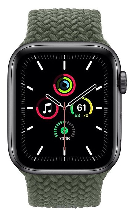 Фотографии Apple Watch SE GPS 44mm Aluminum Case with Braided Solo Loop