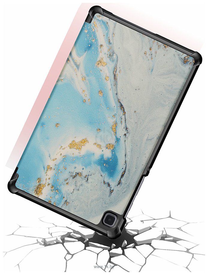 Фотографии JFK Smart Case для Samsung Galaxy Tab A8 10.5 2021 (голубой мрамор)