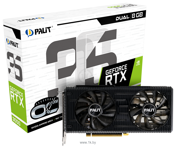 Фотографии Palit GeForce RTX 3050 Dual OC 8GB (NE63050T19P1-190AD)