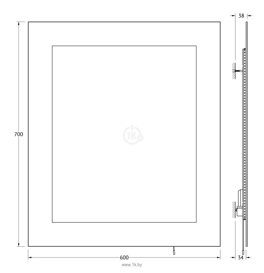 Фотографии Ellux Glow LED 60х70 (GLO-A1 9402)