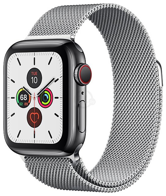 Фотографии Apple Watch Series 5 40mm GPS + Cellular Stainless Steel Case with Milanese Loop