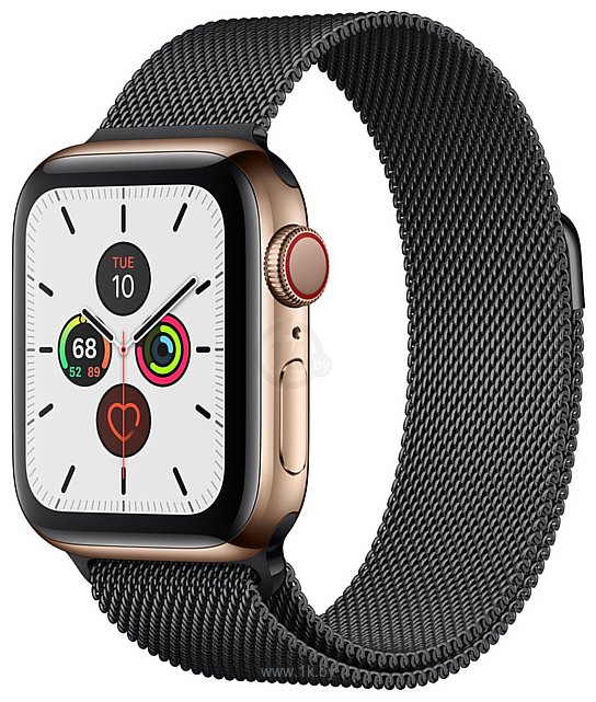 Фотографии Apple Watch Series 5 40mm GPS + Cellular Stainless Steel Case with Milanese Loop