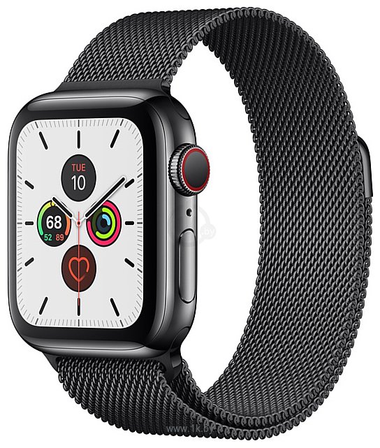 Фотографии Apple Watch Series 5 40mm GPS + Cellular Stainless Steel Case with Milanese Loop