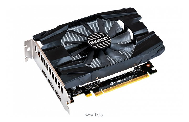 Фотографии INNO3D GeForce GTX 1650 1590MHz PCI-E 3.0 4096MB 12000MHz 128 bit DVI HDMI DisplayPort HDCP COMPACT V2