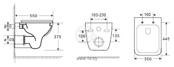 Фотографии WeltWasser Kehlbach 004 GL-WT + Marberg 410 RD (белый глянец/хром)