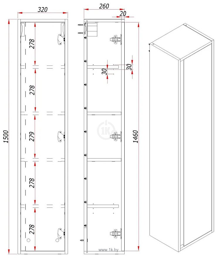 Фотографии ЗОВ для ванной Парма 150 PP150LA0MAMC1B (аттик)