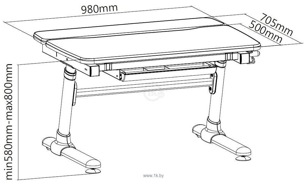 Фотографии Fun Desk Carezza (голубой)