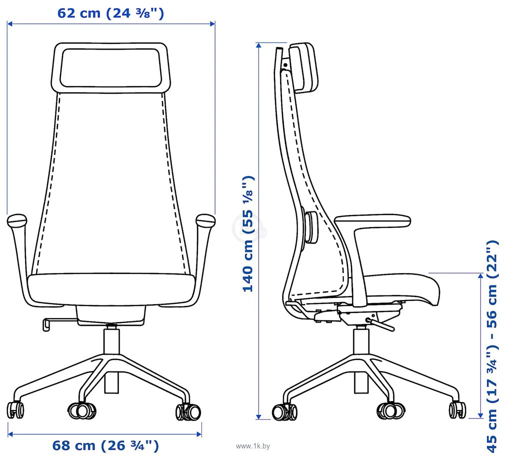 Фотографии Ikea Эрвфьеллет 693.863.68 (гуннаред синий/черный)