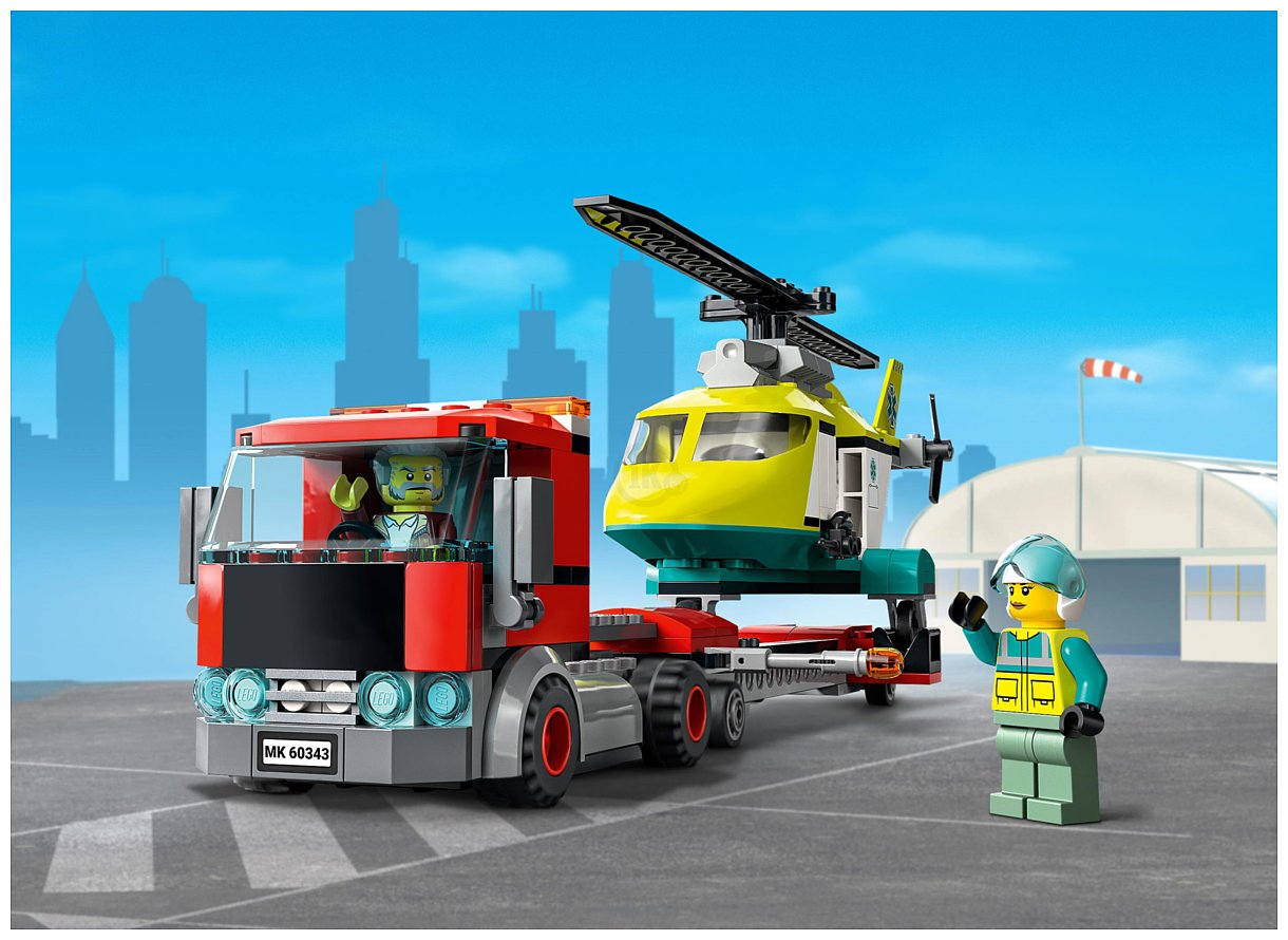 Фотографии LEGO City 60343 Грузовик для спасательного вертолета