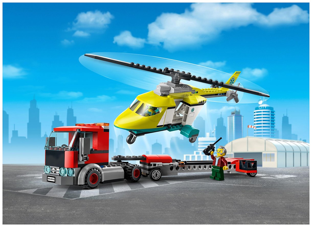 Фотографии LEGO City 60343 Грузовик для спасательного вертолета