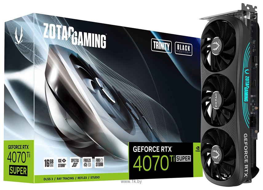 Фотографии ZOTAC GeForce RTX 4070 Ti Super Trinity Black Edition 16GB GDDR6X (ZT-D40730D-10P)