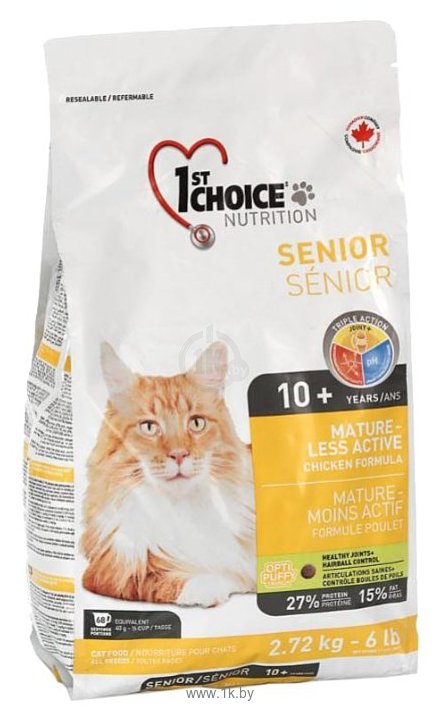 Фотографии 1st Choice (2.72 кг) MATURE-LESS ACTIVE for SENIOR CATS