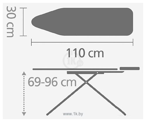 Фотографии Brabantia A 110x30 см 108808 (цветок хлопка/каркас белый)