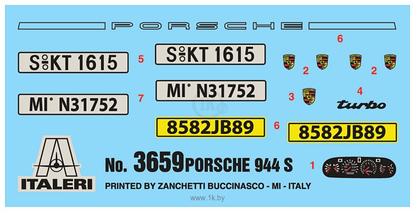 Фотографии Italeri 3659 Porsche 944 S