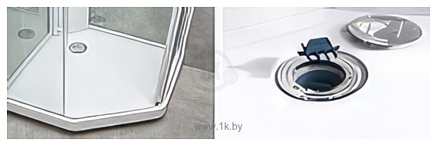Фотографии IDO Comfort 10-5 100x100 (белый, прозрачное стекло)